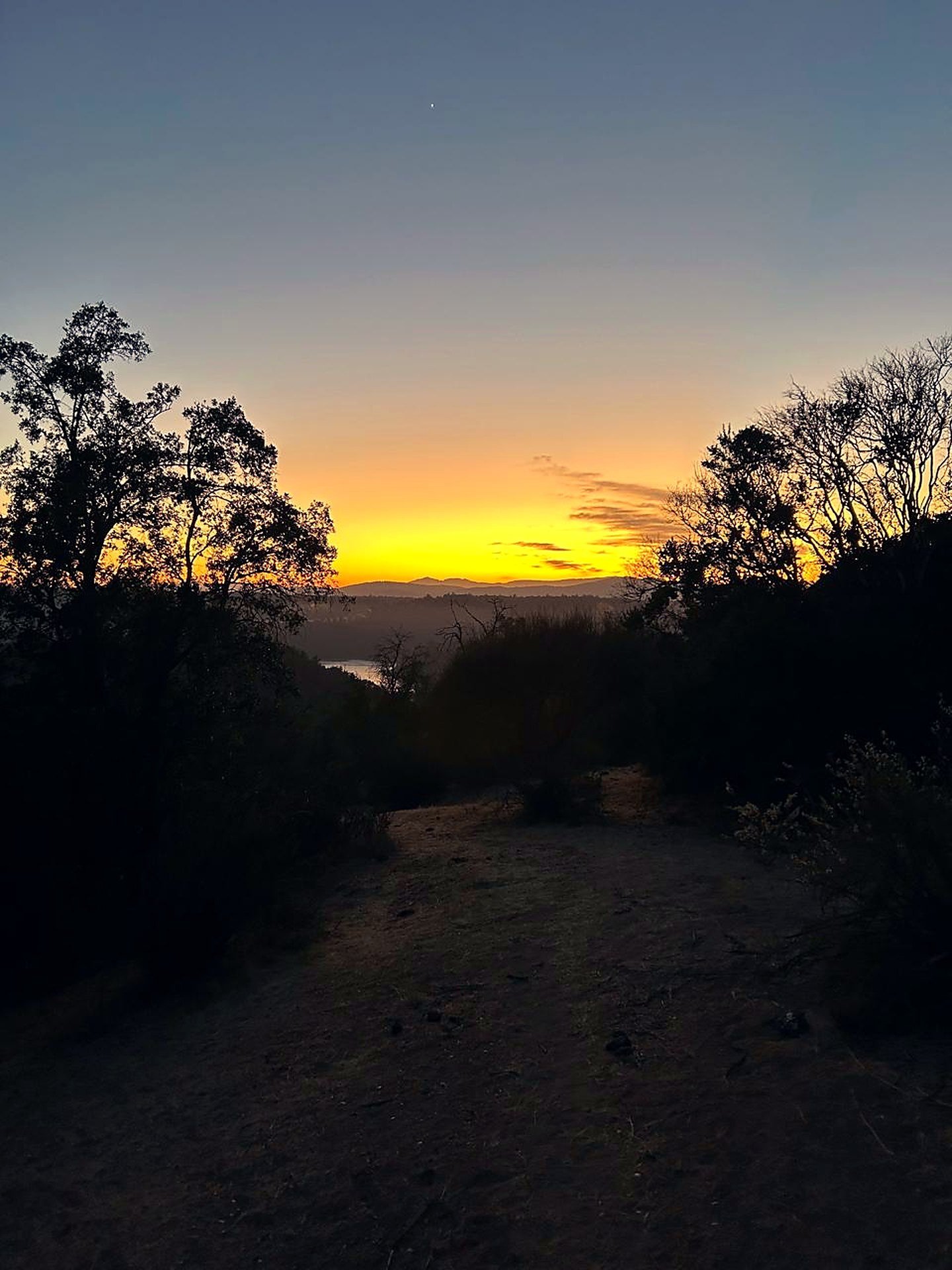 El sendero al amanecer, en la Unidad Maestra de Litueche